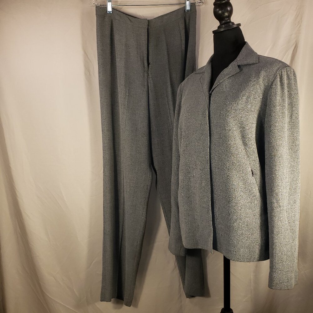 BURNS Grey Pantsuit Set - Size 10 - Women's